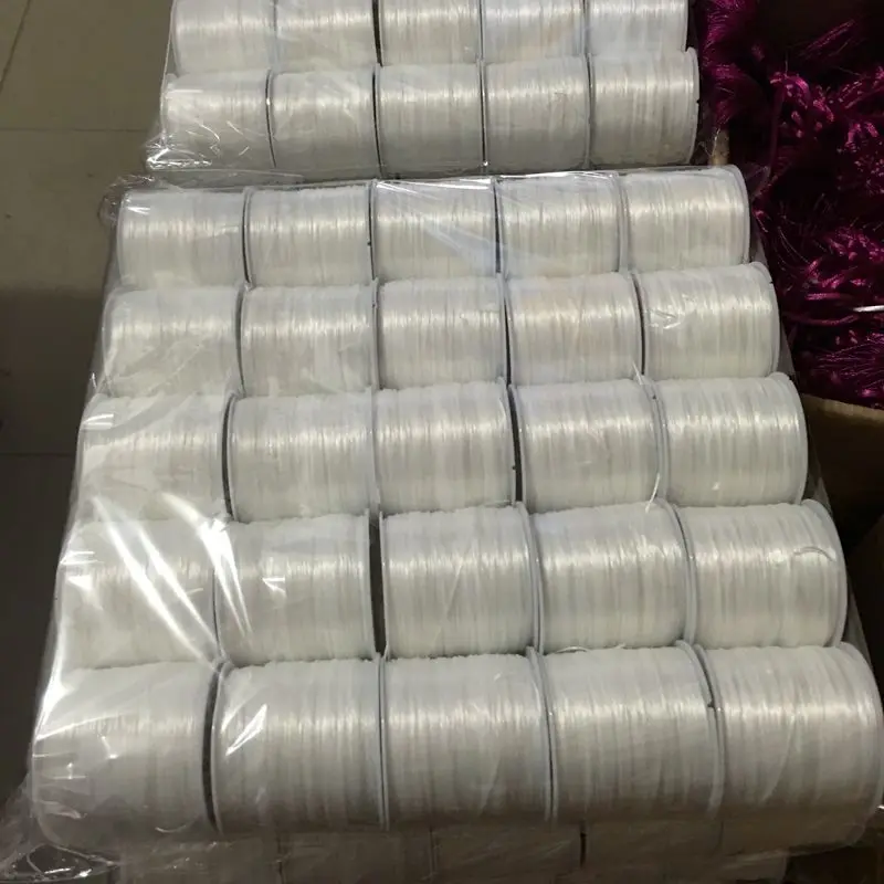 Белый эластичный шнур с кристаллами 65 ярдов|cord thread|thread for jewelry makingstring cord |
