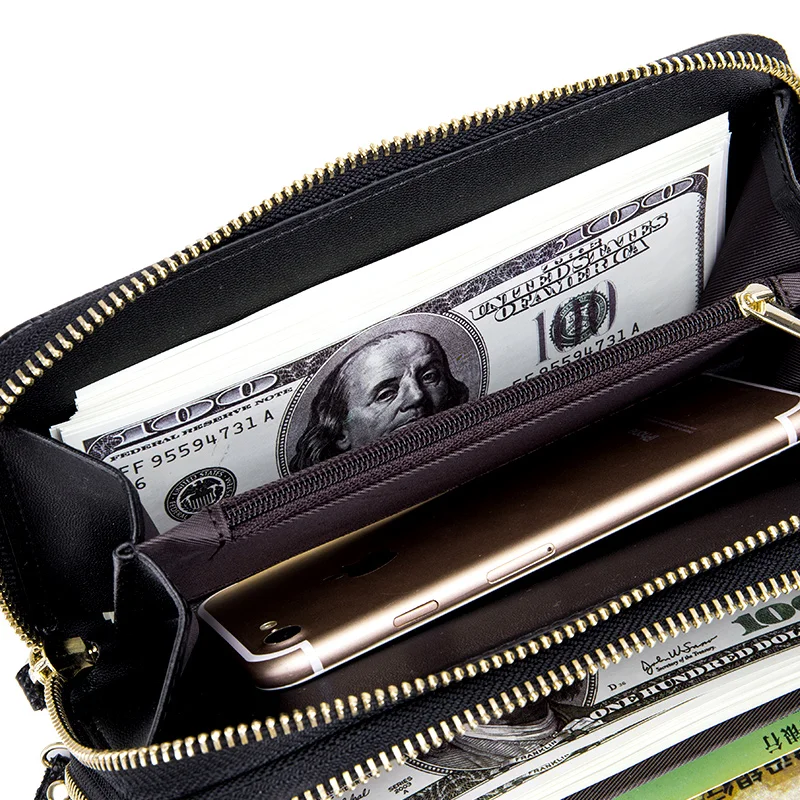 Бренд COMFORSKIN Новые поступления вместительный двухслойный женский кошелек из