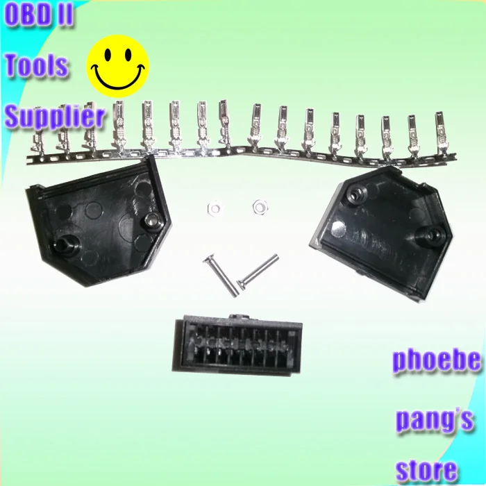 Новое поступление! Разъем OBD/OBD2/OBD II/EOBD/EOBD2 гнездовой разъем OBDII 16pin адаптер 100 шт. оптом