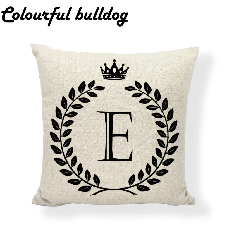 Дешевая оригинальная декоративная подушка 26 букв Европа 45*45 см|cushion cover|alphabet