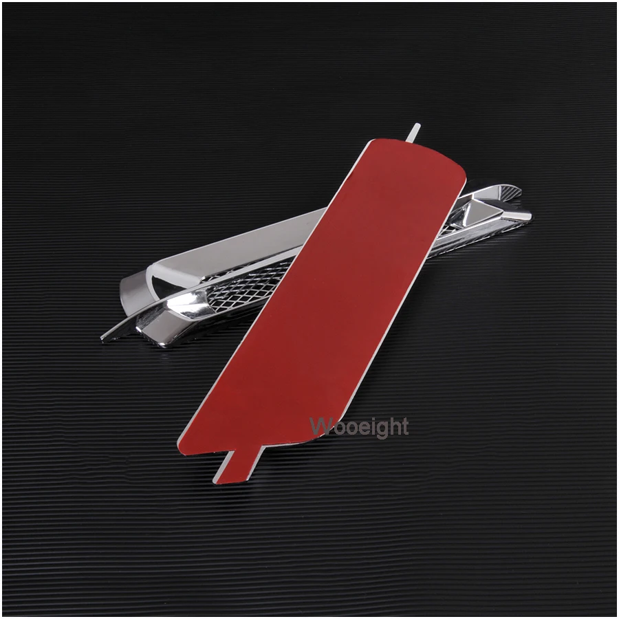 Wooeight Universal 1Pair Car Styling Chrome Grid Air Flow Fender Electroplate Side Vent Cover Hole Intake Grille Sticker | Автомобили и