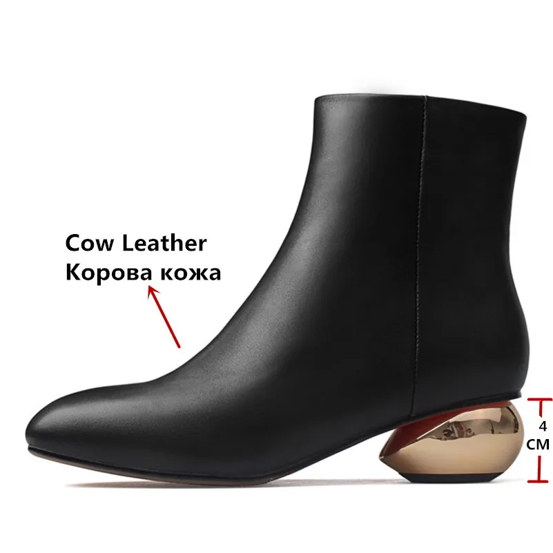 Женские туфли из натуральной кожи FEDONAS черные белые на молнии высоком каблуке для