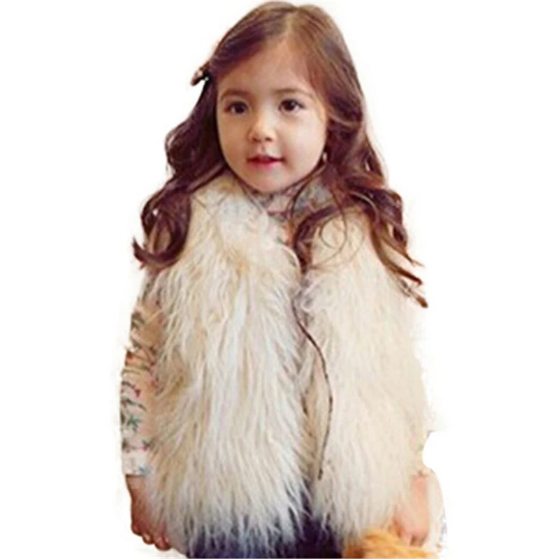 Модное детское зимнее пальто 2016 элегантный белый хлопковый жилет для девочек - Фото №1