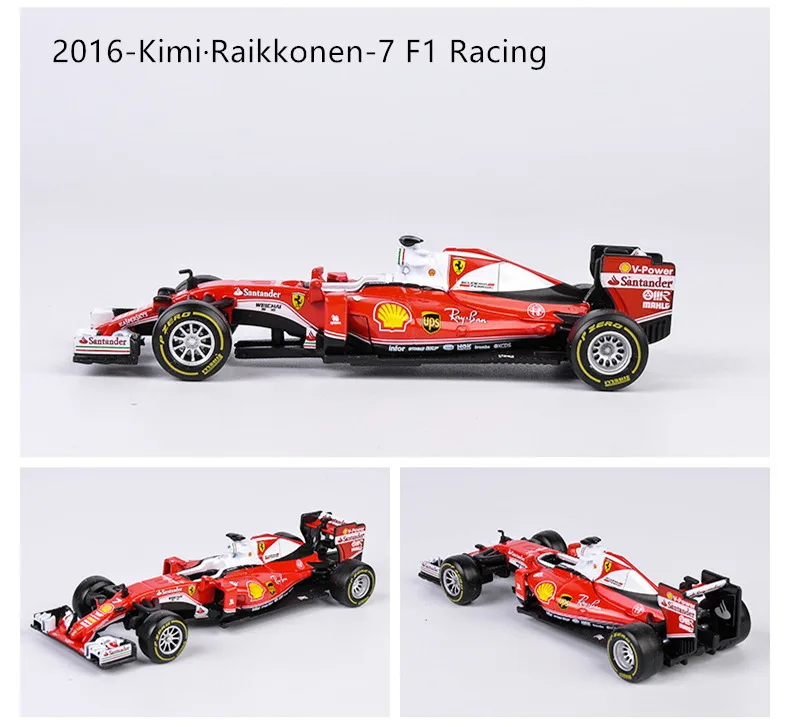 Bburago 1:43 Ferrari Racing F1 NO7 имитация сплава супер игрушка модель автомобиля для с рулевым колесом управления переднего колеса рулевого управления