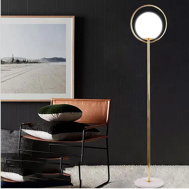 L Floor lamp fashion gold bedroom living room study office sitting floor LED bedside led lights beautiful | Лампы и освещение
