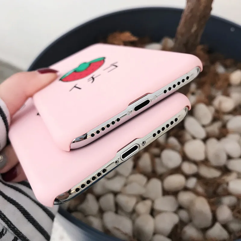 Coque for iPhone X Cartoon Strawberry Slim Phone Case on For 7 7Plus 6 6s 8 Plus Korean Style Cover Fundas |