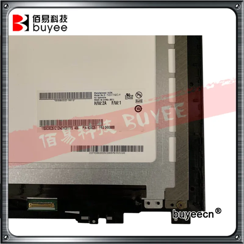 Оригинальный B156HTN03.4 блок дигитайзера для ноутбука 15 6 дюйма Lenovo U530 ЖК-экран в