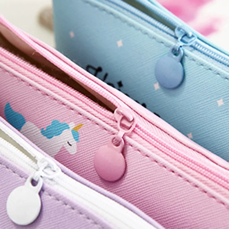 Новый мультяшный Единорог студенческий пенал для девочек канцелярский