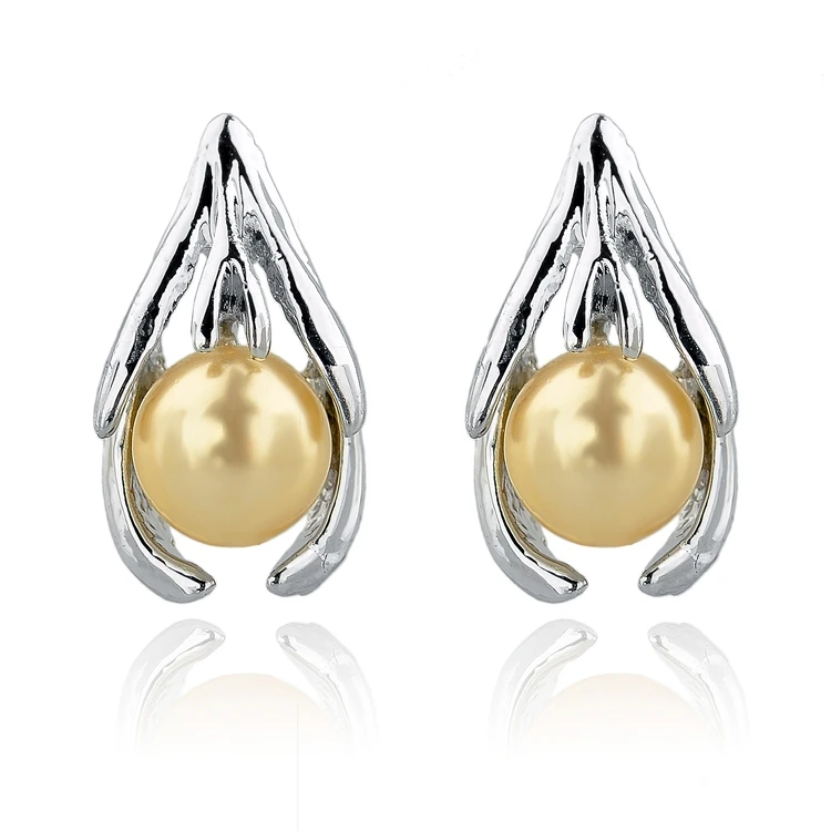 Женские серьги-подвески с жемчугом серебристого цвета | Украшения и аксессуары