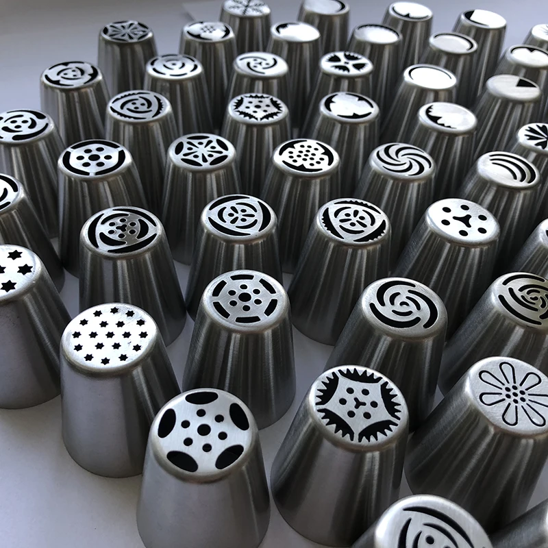 57 шт./компл. украшающий наконечник наборы из нержавеющей стали насадки для