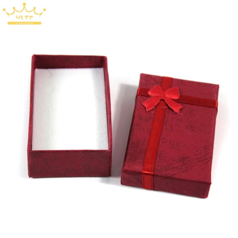 

Wholesale 12pcs/Lot Red Color 5x8x2.5cm DIY Jewelry Set Storage Box Necklace Earrings Ring Boxes Jewelry Packaging Organizer