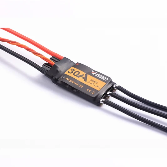 VGOOD бесщеточный ESC 6A/12A/20A/30/40A/60A/80A/100A/120A 2 с 32-бит с 1.5A SBEC для неизменяемой геометрией крыла RC самолет запасные части - Цвет: 30A With wire