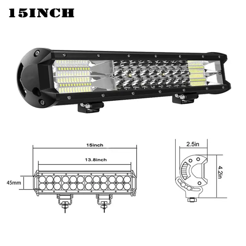 15inch 216w 12 15 17 20 23 дюймов 180W 216W 252W 288W Светодиодный рабочий светильник баров комбо 4x4 внедорожный светодиодный светильник бар для трактора лодка 4WD грузовиков 4x4 ATV - Цвет: 15inch 216w