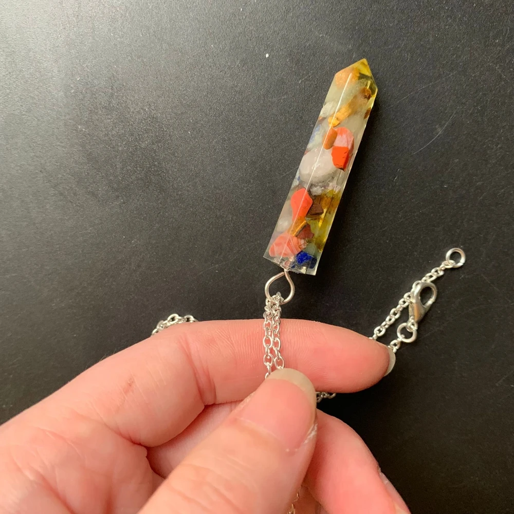 Натуральный 7 Чакры Оригинальный кулон энергетические Исцеляющие кристаллы