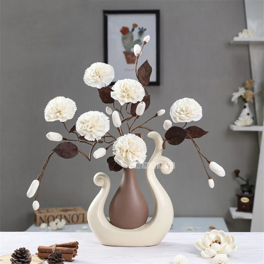 Европейская Скандинавская Керамическая Настольная Ваза Ikebana орнамент