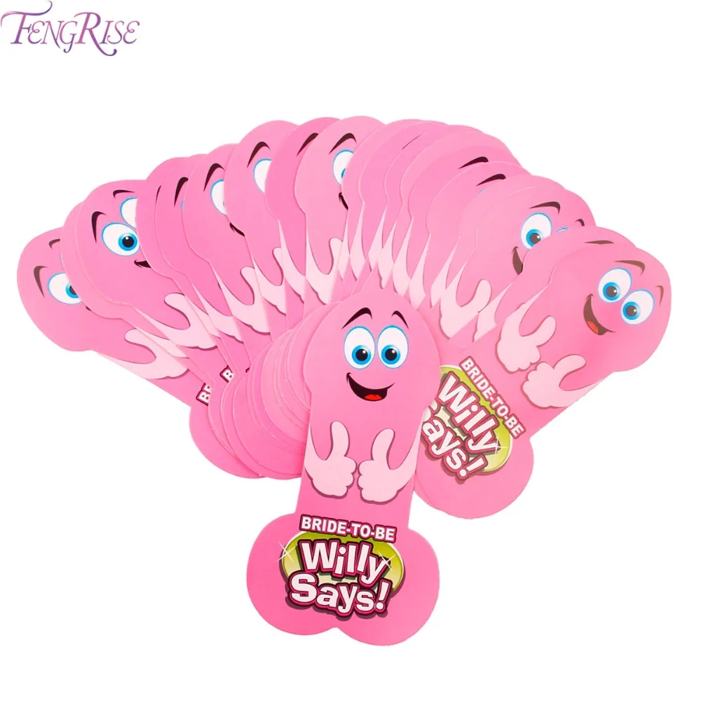 FENGRISE 24pc Willy говорит что игровые карты настольная игра для девичника игральные или