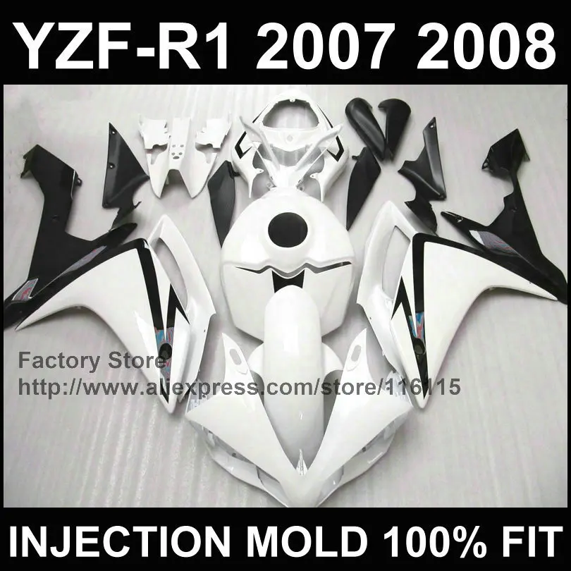 Высококачественные обтекатели из АБС-пластика для мотоцикла 100% YAMAHA R1 2007 2008 YZF 07 08