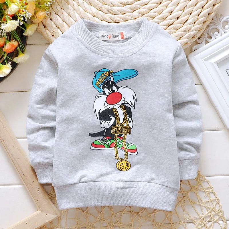 2018 Весенняя хлопковая Милая Детская футболка с длинным рукавом рисунком детской