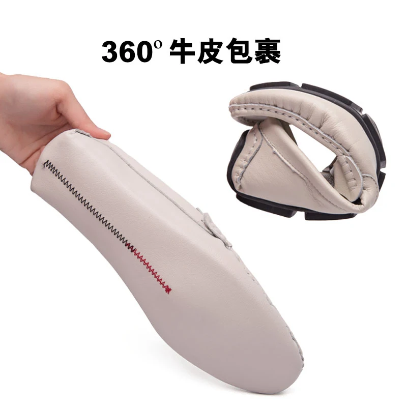 

Moccasins Men Loafers Casual Shoes Fashion Mens Loafer Shoes Leather Man Slip On Shoes Male Flats Gommino Driving Shoes White