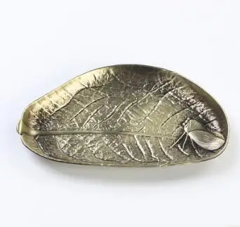cicada 2 CFen A's металлические подставки Kongfu чайная чашка коврик подставки в форме листьев подставки для напитков подстаканник Настольный коврик Декор 1 шт - Цвет: cicada 2
