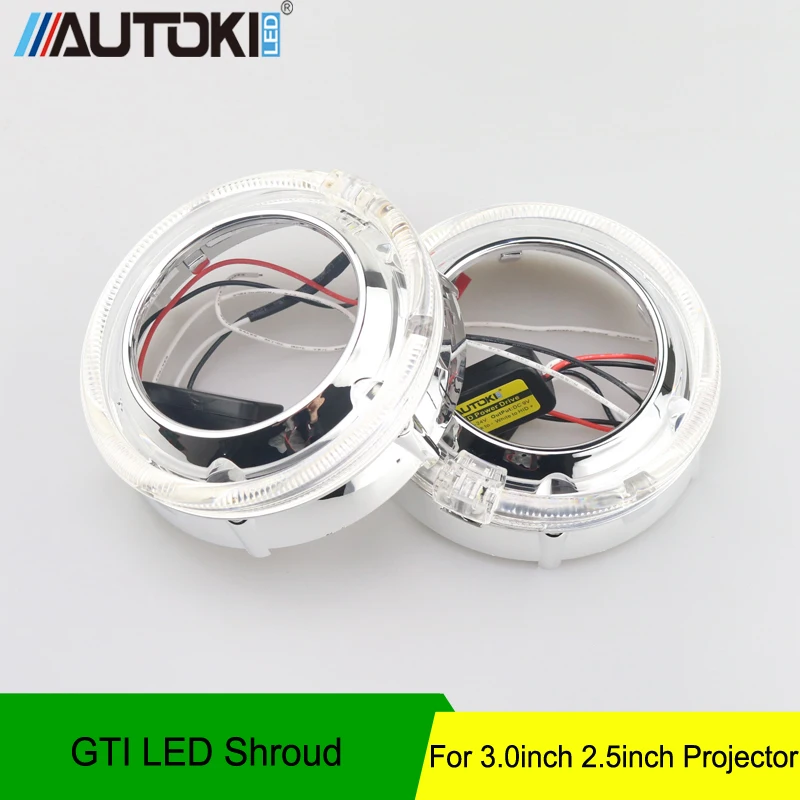 Бесплатная доставка 2 шт./лот Autoki GTI светодиодный прожектор кожух со световой