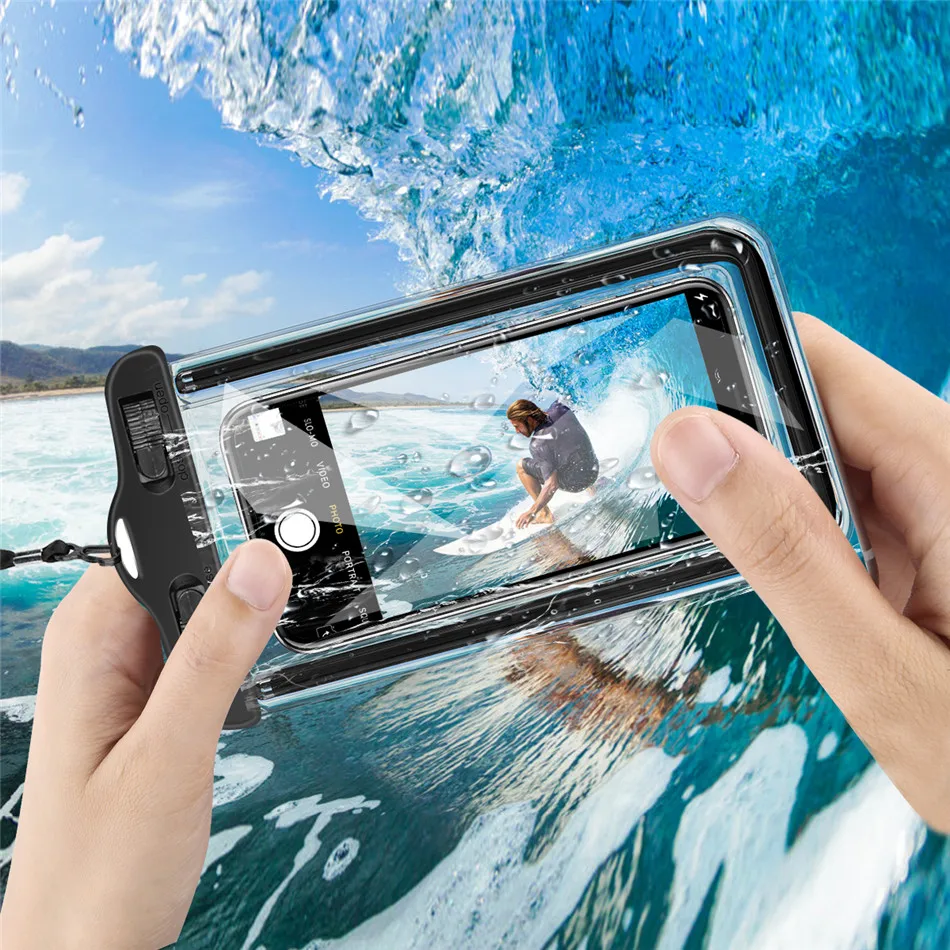 USLION Универсальный Водонепроницаемый Чехол для iPhone 11 Pro Max XS MAX X XR 8 7 6 Plus Чехол Пакет сумка Чехлы для samsung huawei Xiaomi