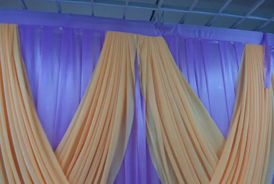 Красивый белый и фиолетовый ледяной Шелковый свадебный фон занавеска 3 м * 6 (10