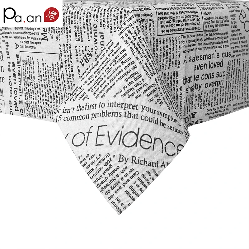 Европа Льняная Скатерть прямоугольная креативная газета с буквенным принтом