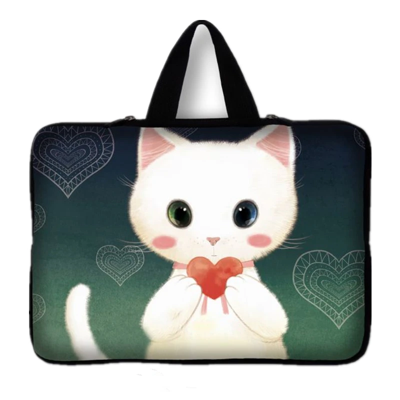 

10,12, 13,14, 15,17 дюймов, милый блокнот с кошкой, сумка для ноутбука, сумка с ручкой для переноски для Macbook Air/Pro/Retina #