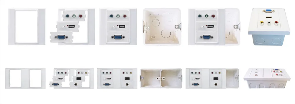 Дополнительный модуль для домашнего кинотеатра USB Wall Plate Module (F-F) для стеновой панели 223 типа A с женским разъемом.