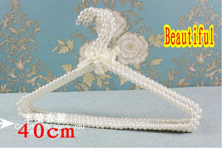 

40cm Bathroom Products Hangers for Cothes Pearl Plastic Beautiful Fashion Woman White Angel Clothes Rack