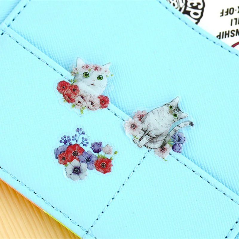 Наклейки 6 шт./лот в виде садовых цветов кошки птицы фруктов наклейки для домашних