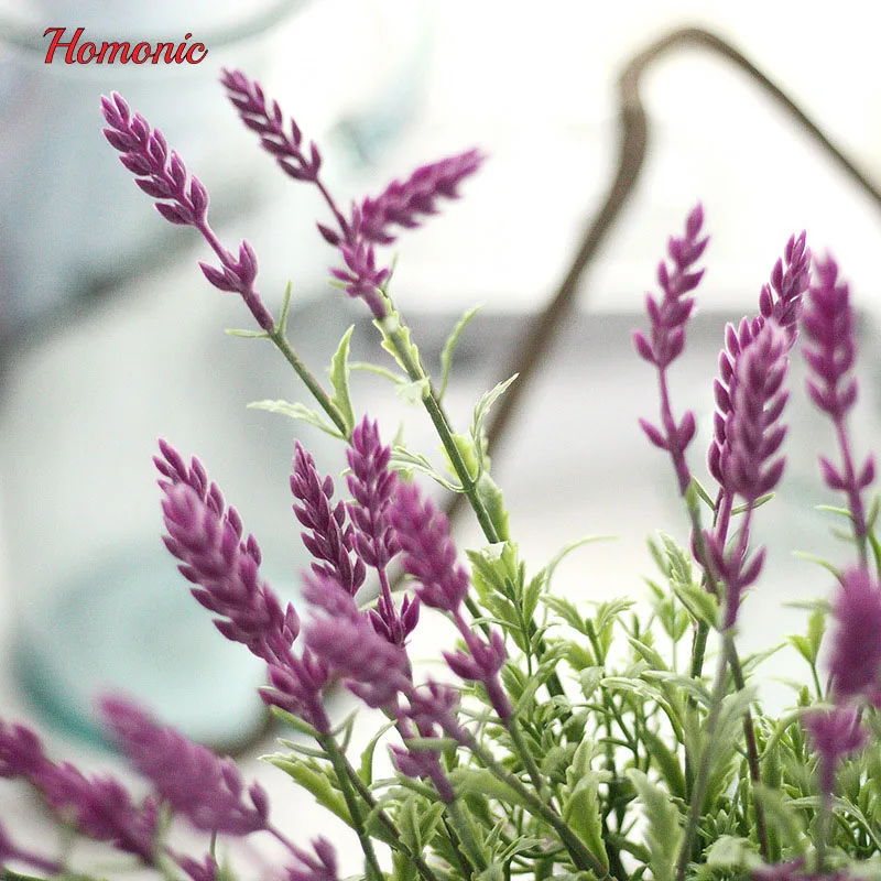 3 Головки 10 шт. Искусственный Лаванда Шелковый Цветок фиолетовый Букет Свадебный