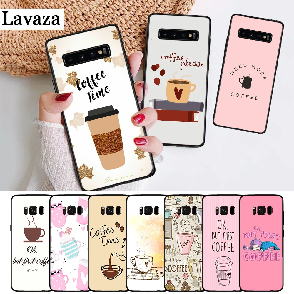 Funny Ok But First Coffee Book Silicone Case for Samsung S6 Edge S7 S8 Plus S9 S10 S10e M10 M20 M30 M40 | Мобильные телефоны и