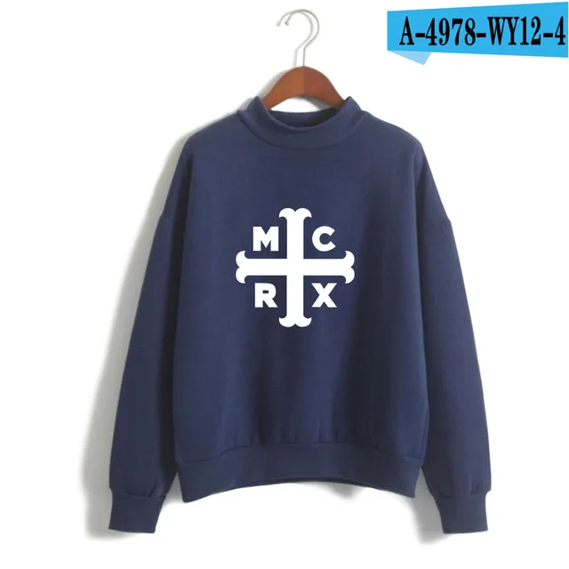 navy blue My Chemical Romance толстовки мужские женские черные парад панк эмо рок Толстовка свитер осень зима спортивный костюм топы водолазка Одежда - Цвет: navy blue