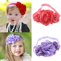 yundfly 1pcs burning rose flowers elastic baby girls headband newborn children party outdoor photography props birthday gifts