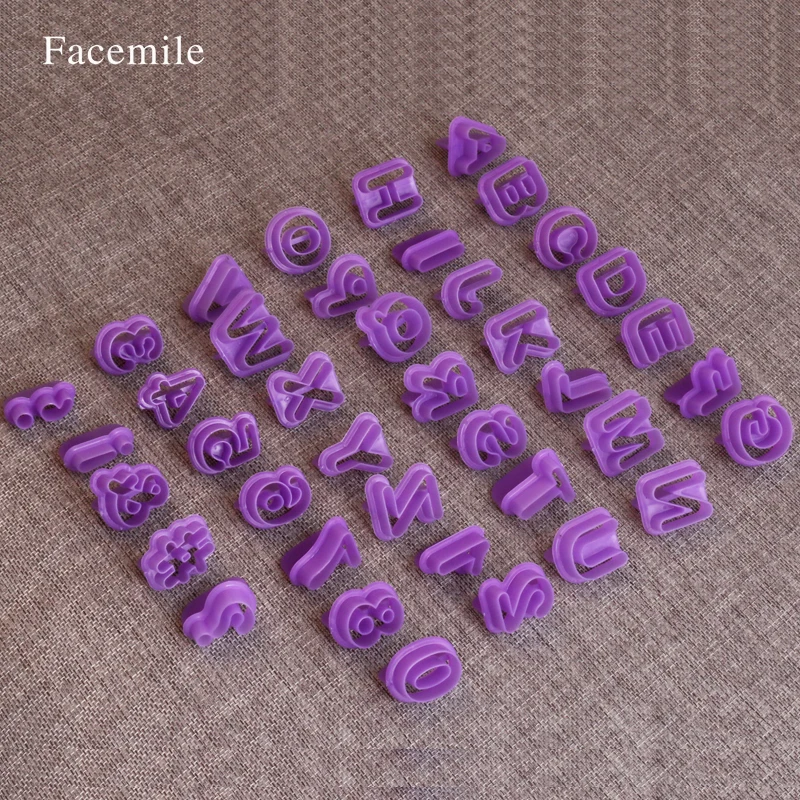 40 шт./компл. набор с цифрами и буквами Fondant Cake Frill Edge Craft DIY формочка для печенья