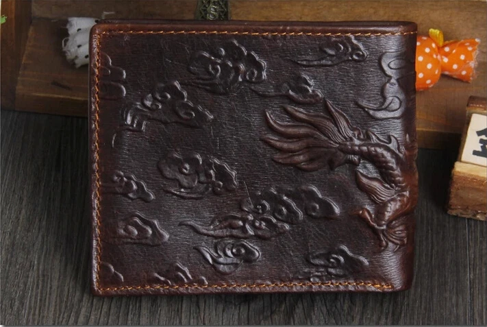 Новое поступление 2018 китайский дракон мужские короткие Натуральная кожа Теплые