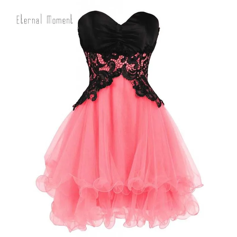 Black Lace A Line Sweetheart Cocktail Dress Off Shoulder Short Prom robe de cocktail | Свадьбы и торжества