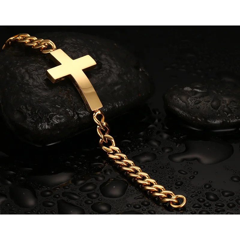 Heyrock модные Браслеты для Для мужчин Нержавеющая сталь S молитва ручной цепи |