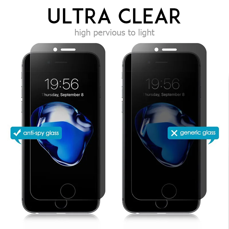 Защитное стекло для сохранения личной информации пленка для iPhone 11 Pro Max XS XR X 8 7 6 6S Plus SE 5 5S 4 4s Премиум защитное закаленное стекло 30 шт