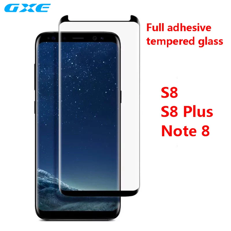 GXE чехол Дружественный полный Клей закаленное стекло для Samsung Galaxy Note 8 S8 + Plus 3D