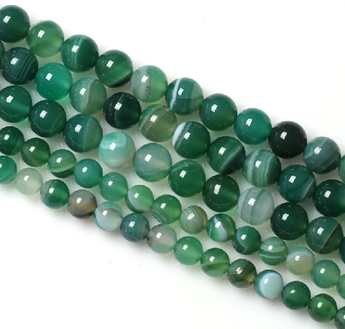 1 Strand Vintage Green Agates Bead Natural Stone Beads DIY Jewelry Findings 4/6/8/10/12mm Spacer Accessories Making | Украшения и