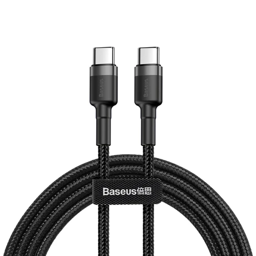 Кабель Baseus type USB C для samsung Galaxy S9 Plus Note 9 поддержка PD 60 Вт QC3.0 3A кабель для быстрой зарядки для устройств type-C - Цвет: black  gray