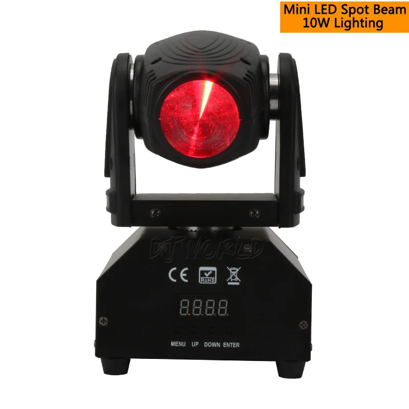 DJWorld светодиодный 10 Вт движущаяся голова точечный Luces Дискотека Сценический светильник ing Effect для ночной Светильник DJ KTV диско луч светильник s очень профессиональный - Цвет: LED 10W Beam Light