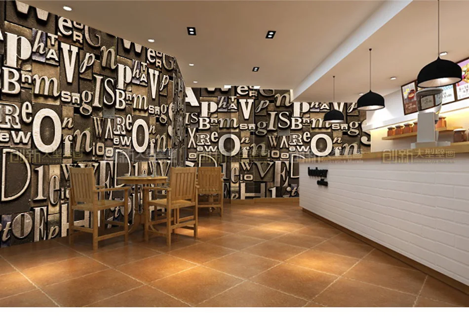 ShineHome-большая настенная буква европейские фото обои для стен в рулонах 3D