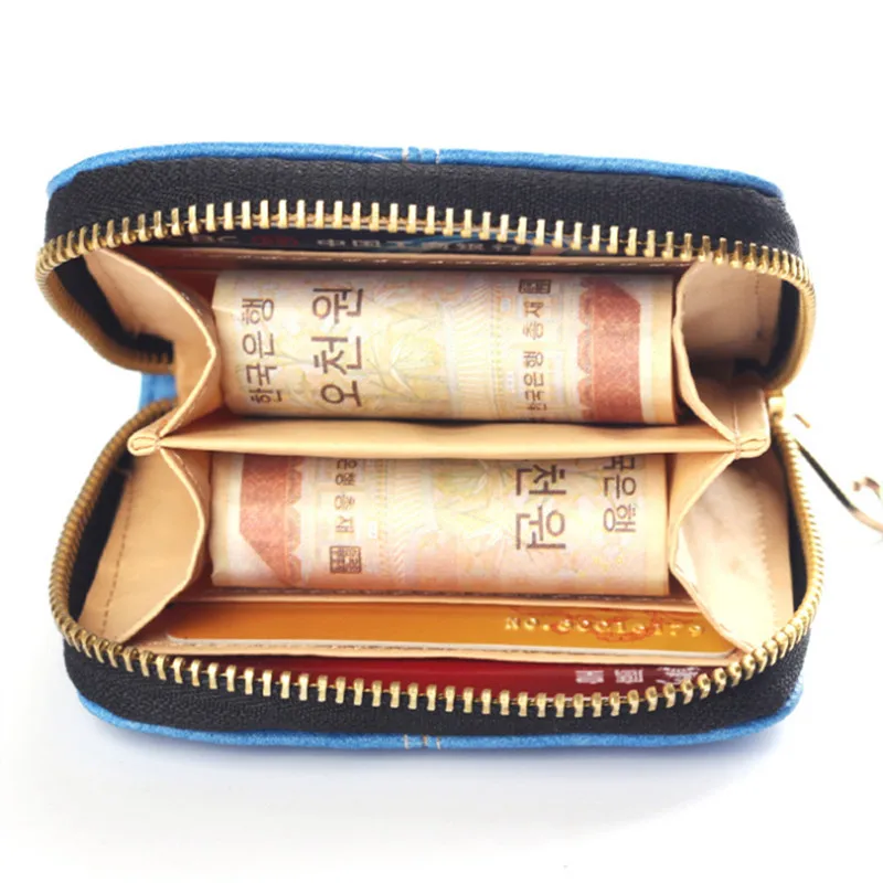 Маленький женский кожаный кошелек карамельных цветов Мини кошельки для мелочи