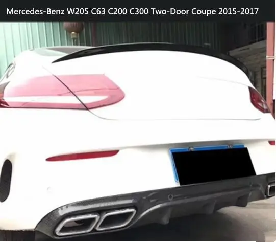 Углеродного волокна заднего крыла багажник спойлер для Mercedes-Benz W205 C63 C180 C200 C250 C300 2