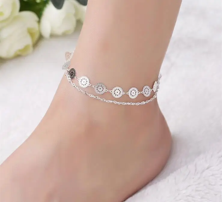 Браслет на лодыжку Женский из серебра 925 пробы | Украшения и аксессуары