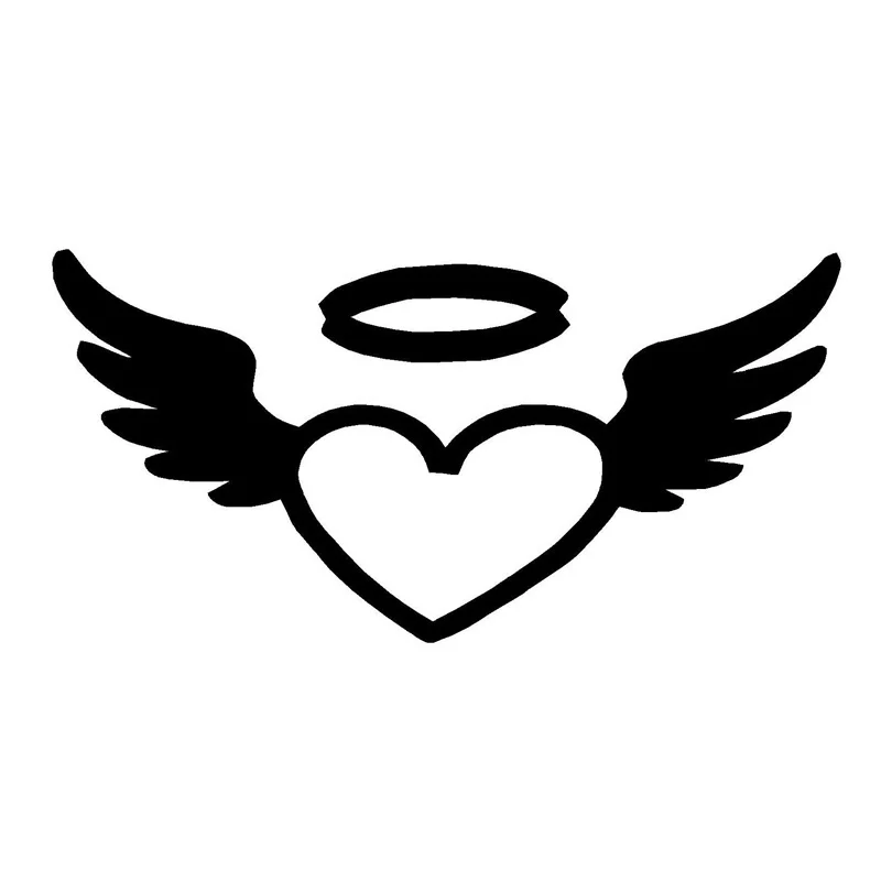 Стильные наклейки с мультяшным изображением Ангела Сердца гало 13 2 см * 6